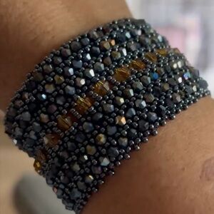 Beaded Bracelet with Metallic Accents